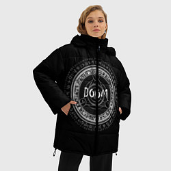 Куртка зимняя женская DOOM: Pentagram, цвет: 3D-черный — фото 2