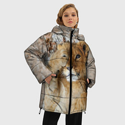 Куртка зимняя женская Львенок, цвет: 3D-черный — фото 2