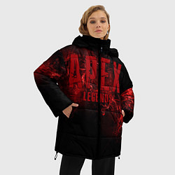 Куртка зимняя женская Apex Legends: Red Blood, цвет: 3D-черный — фото 2