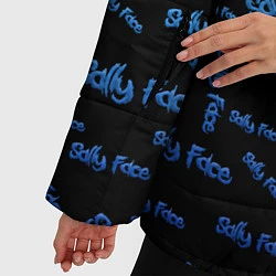 Куртка зимняя женская Sally Face: Blue Pattern, цвет: 3D-черный — фото 2