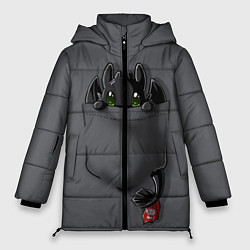 Куртка зимняя женская Фурия в кармане, цвет: 3D-черный