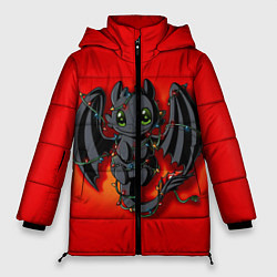 Куртка зимняя женская Маленькая фурия, цвет: 3D-черный