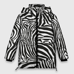 Женская зимняя куртка Полосы шкура зебры