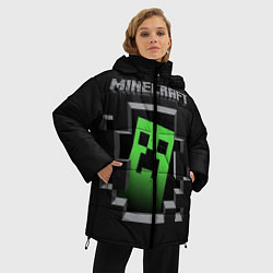 Куртка зимняя женская Minecraft Creeper, цвет: 3D-красный — фото 2