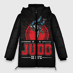 Куртка зимняя женская Judo is life, цвет: 3D-черный