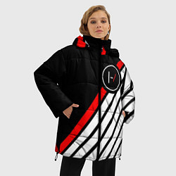 Куртка зимняя женская 21 Pilots: Black Logo, цвет: 3D-красный — фото 2