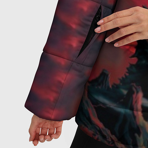 Женская зимняя куртка Укулеле / 3D-Красный – фото 5