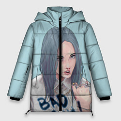 Куртка зимняя женская Billie Eilish: Bad Guy, цвет: 3D-черный