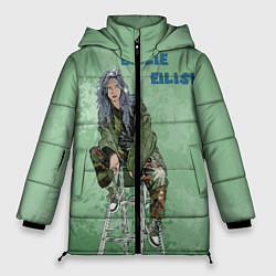 Куртка зимняя женская Billie Eilish: Green Motive, цвет: 3D-черный