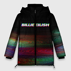 Куртка зимняя женская BILLIE EILISH: Black Glitch, цвет: 3D-черный