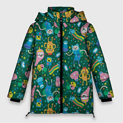 Куртка зимняя женская New year Adventure time, цвет: 3D-красный