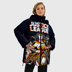 Куртка зимняя женская Justice League, цвет: 3D-красный — фото 2