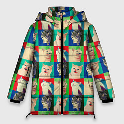 Куртка зимняя женская Mem cats, цвет: 3D-светло-серый