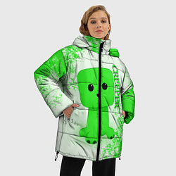 Куртка зимняя женская MINECRAFT CREEPER, цвет: 3D-красный — фото 2