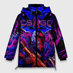 Куртка зимняя женская CS GO hyper beast IMBAskin, цвет: 3D-красный