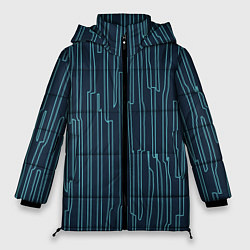 Куртка зимняя женская Стильный узор, цвет: 3D-черный