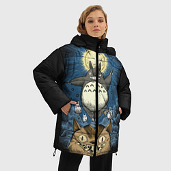 Куртка зимняя женская My Neighbor Totoro, цвет: 3D-черный — фото 2