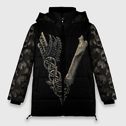 Куртка зимняя женская Vikings bones logo, цвет: 3D-светло-серый