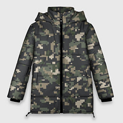 Куртка зимняя женская Пиксельный камуфляж, цвет: 3D-черный