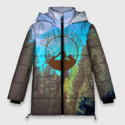 Куртка зимняя женская Счастье не за горами, цвет: 3D-черный