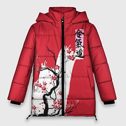 Куртка зимняя женская Сакура Айкидо, цвет: 3D-красный
