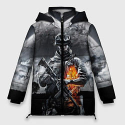 Куртка зимняя женская Battlefield, цвет: 3D-черный