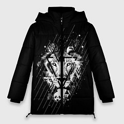 Куртка зимняя женская Лев, цвет: 3D-черный