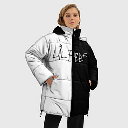 Куртка зимняя женская LIL PEEP НА СПИНЕ, цвет: 3D-черный — фото 2