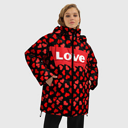 Куртка зимняя женская Love, цвет: 3D-черный — фото 2