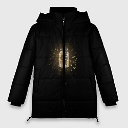 Куртка зимняя женская Банка со светлячками, цвет: 3D-черный