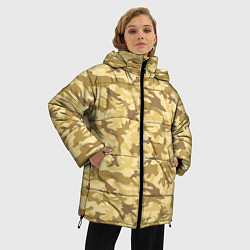 Куртка зимняя женская Камуфляж: пустынный, цвет: 3D-черный — фото 2