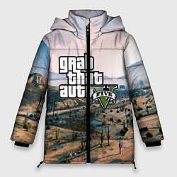 Куртка зимняя женская Grand Theft Auto 5, цвет: 3D-черный