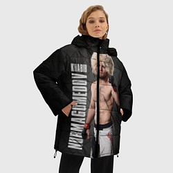 Куртка зимняя женская Хабиб Нурмагомедов, цвет: 3D-черный — фото 2