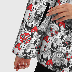 Куртка зимняя женская Studio Ghibli, цвет: 3D-красный — фото 2