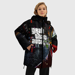 Куртка зимняя женская Grand Theft Auto V, цвет: 3D-красный — фото 2