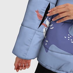 Куртка зимняя женская Акулий косяк, цвет: 3D-красный — фото 2