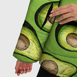 Куртка зимняя женская Люблю авокадо, цвет: 3D-светло-серый — фото 2