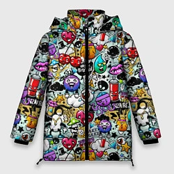 Куртка зимняя женская Stickerboom, цвет: 3D-светло-серый