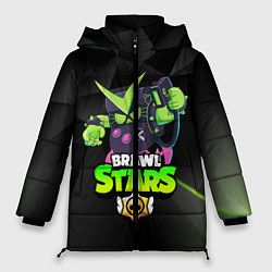 Куртка зимняя женская BRAWL STARS VIRUS 8-BIT, цвет: 3D-черный