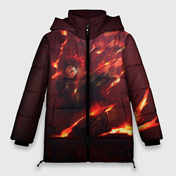 Куртка зимняя женская Танджиро Камадо, цвет: 3D-красный