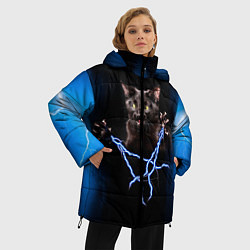 Куртка зимняя женская Грозовой кошакгромовержец, цвет: 3D-черный — фото 2