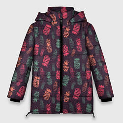 Куртка зимняя женская Ананасовый экспресс, цвет: 3D-черный
