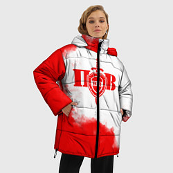 Куртка зимняя женская Пограничные Войска, цвет: 3D-красный — фото 2