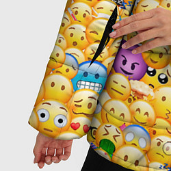 Куртка зимняя женская Смайлики Emoji, цвет: 3D-красный — фото 2