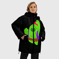 Куртка зимняя женская Brawl Stars Spike, цвет: 3D-черный — фото 2