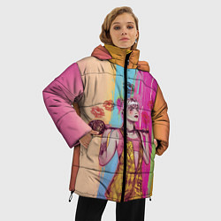 Куртка зимняя женская Харли Квин, цвет: 3D-красный — фото 2