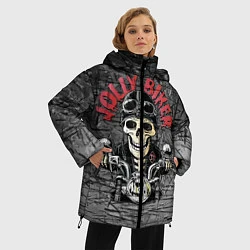 Куртка зимняя женская Веселый байкер, цвет: 3D-светло-серый — фото 2