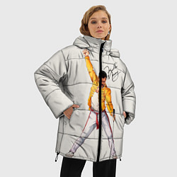Куртка зимняя женская Фредди Меркьюри автограф, цвет: 3D-черный — фото 2