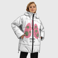 Куртка зимняя женская Coronavirus, цвет: 3D-черный — фото 2