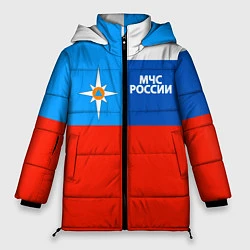 Куртка зимняя женская Флаг МЧС России, цвет: 3D-черный